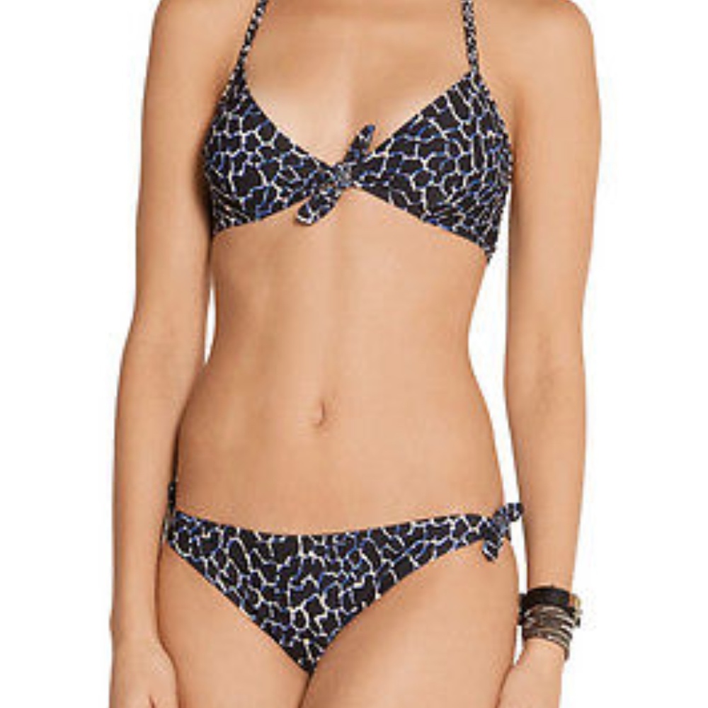 Proenza Schouler Reef Print Tie Front Bikini